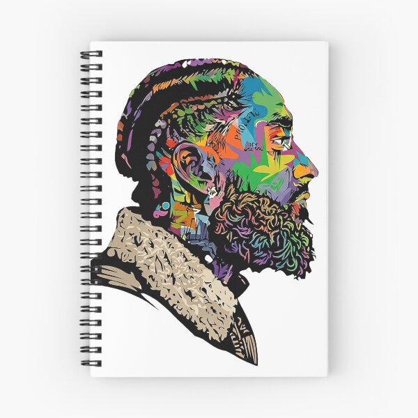Item preview, Hussle Tribute - Colorful Street Art Portrait designed and sold by ramo7.