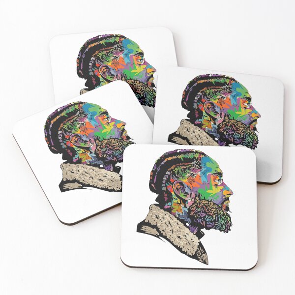 Item preview, Hussle Tribute - Colorful Street Art Portrait designed and sold by ramo7.