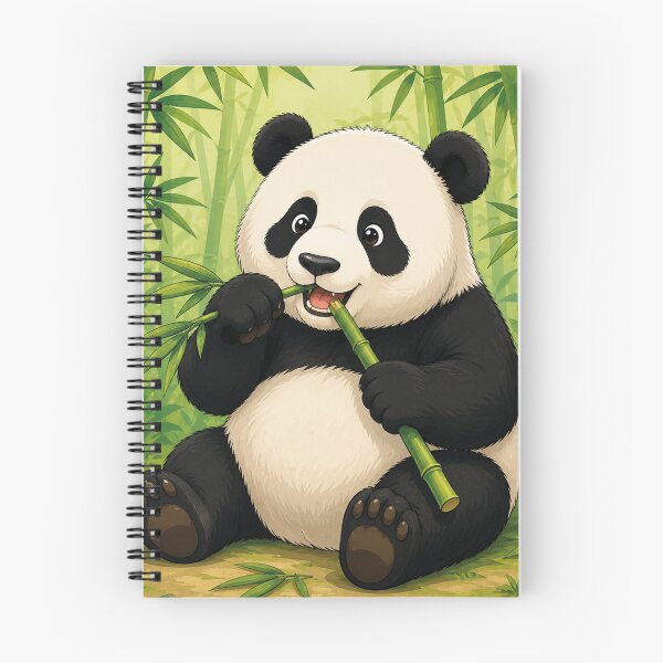 Item preview, Cute Panda Eating Bamboo – Adorable Kawaii Panda Illustration designed and sold by MerlinWear.