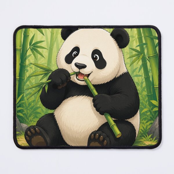 Item preview, Cute Panda Eating Bamboo – Adorable Kawaii Panda Illustration designed and sold by MerlinWear.
