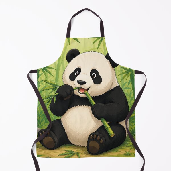 Item preview, Cute Panda Eating Bamboo – Adorable Kawaii Panda Illustration designed and sold by MerlinWear.