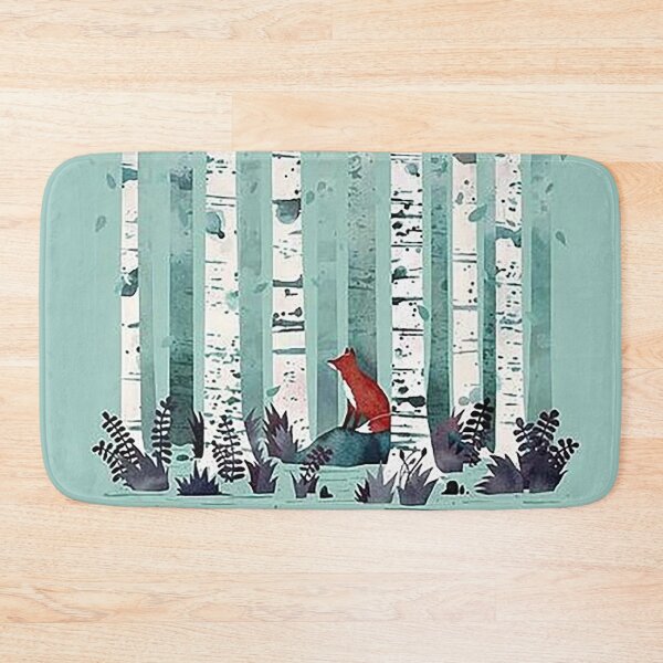 Item preview, Minimalist Birch Forest Fox Illustration designed and sold by joeburton8.
