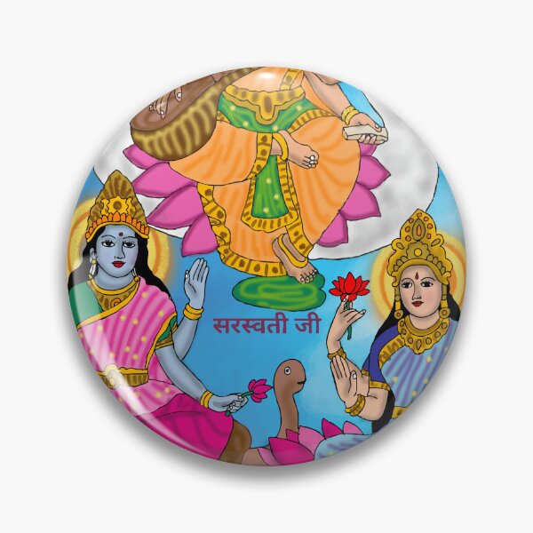Item preview, Triveni Sangam Sacred Artwork – Spiritual Confluence of Holy Rivers designed and sold by Harshit_Digital_Arts.