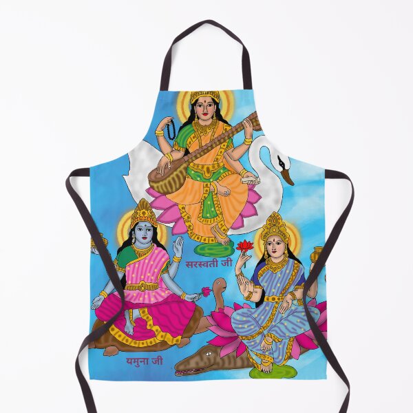 Item preview, Triveni Sangam Sacred Artwork – Spiritual Confluence of Holy Rivers designed and sold by Harshit_Digital_Arts.