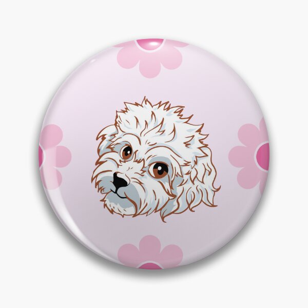 Item preview, Poodle Mandira pink flower pattern designed and sold by Konopikyu.