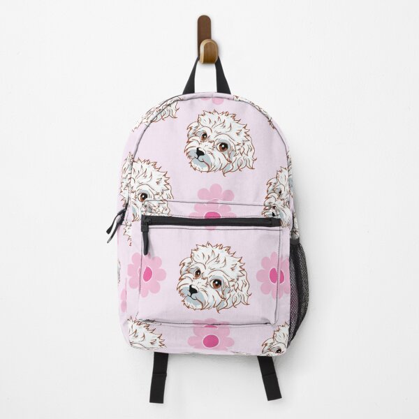 Item preview, Poodle Mandira pink flower pattern designed and sold by Konopikyu.