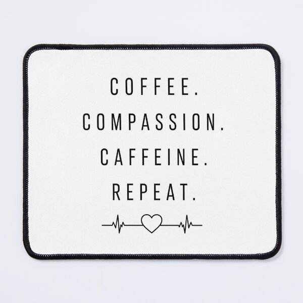 Item preview, Coffee. Compassion. Caffeine. T-shirt (Light) designed and sold by LazyCatCreative.