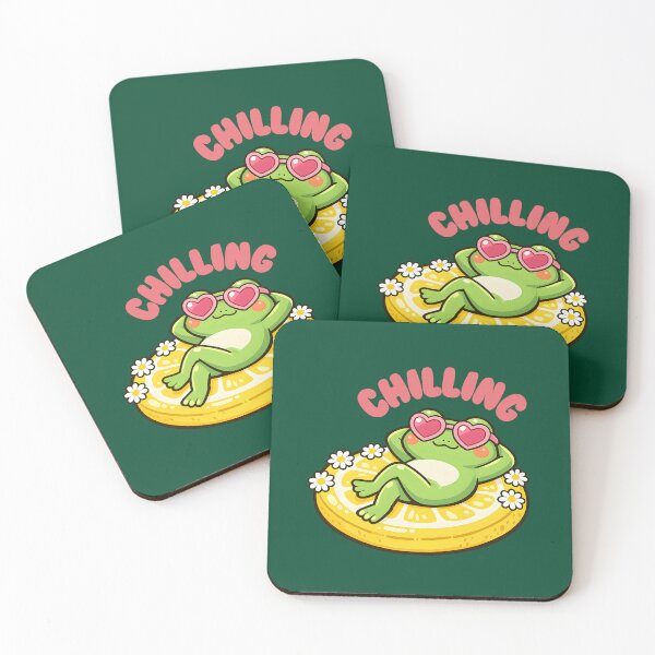 Item preview, Chill Frog Summer Vibes Cute Kawaii Graphic  designed and sold by Cadsdiva.