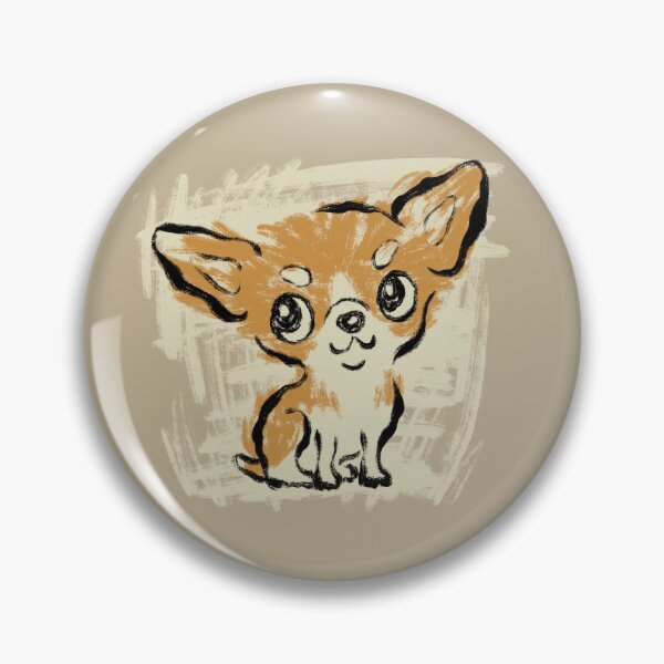Item preview, Sitting Chihuahua drawn with a brush designed and sold by Toru Sanogawa.