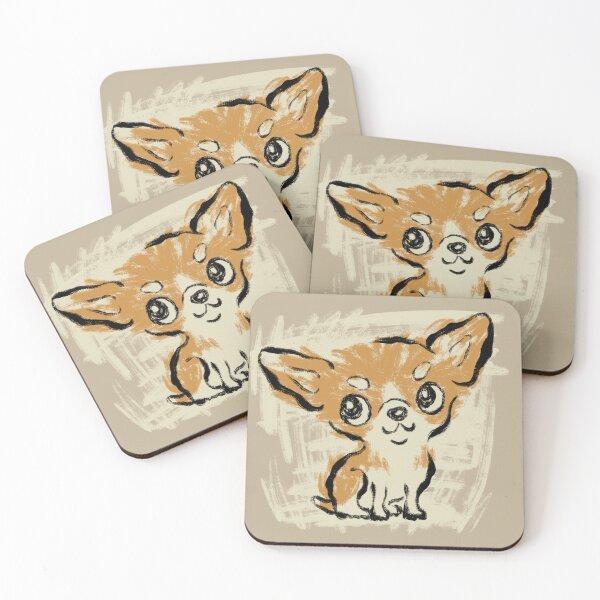 Item preview, Sitting Chihuahua drawn with a brush designed and sold by Toru Sanogawa.