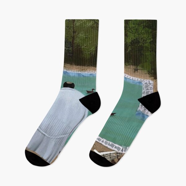 Item preview, Liminal Space Duck Pool Dreamcore Illustration designed and sold by velandcarte.