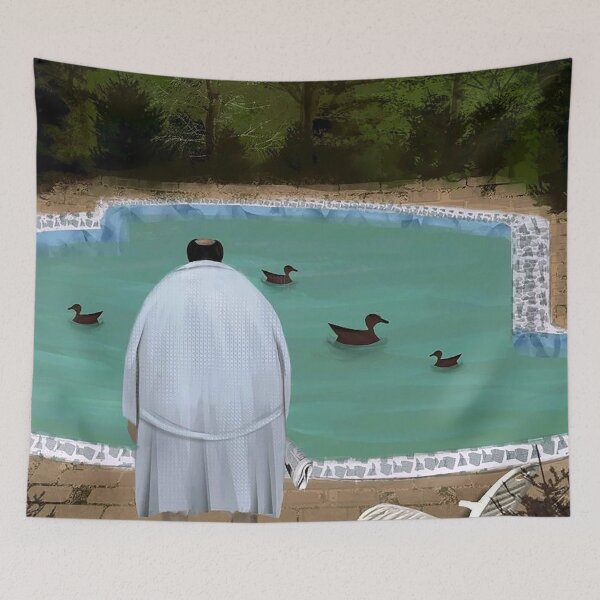Item preview, Liminal Space Duck Pool Dreamcore Illustration designed and sold by velandcarte.