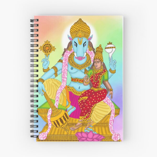 Item preview, Lakshmi Varaha Divine Artwork – Vishnu Boar Avatar Sacred Illustration designed and sold by Harshit_Digital_Arts.