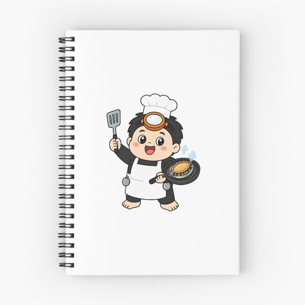 Item preview, KOREA HAENAM - Cute Chibi Chef Cooking Abalone Sticker designed and sold by KOREA-HAENAM.