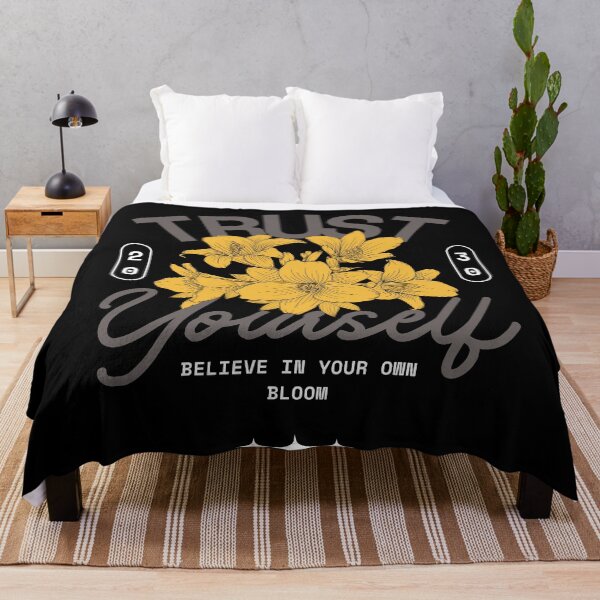 Item preview, Motivational Quote Floral Design – Trust Yourself, Believe in Your Bloom designed and sold by Anomaly 404 Error.