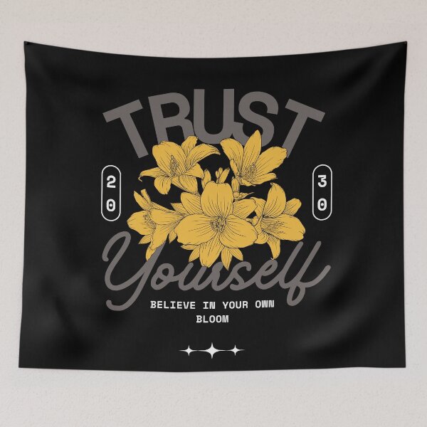 Item preview, Motivational Quote Floral Design – Trust Yourself, Believe in Your Bloom designed and sold by Anomaly 404 Error.