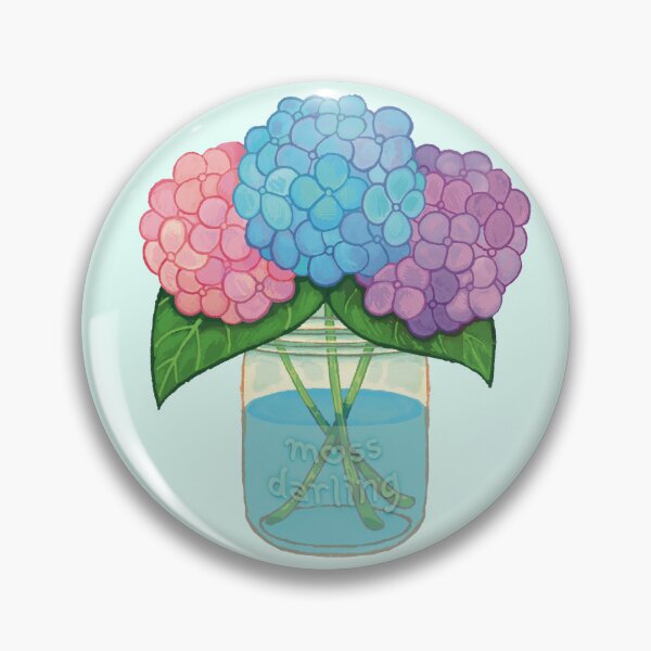 Item preview, Hydrangea Bouquet in a Mason Jar designed and sold by MossDarling.