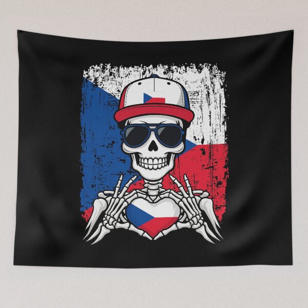 Item preview, Czech Pride Skeleton Art Tee designed and sold by Colorful Designs.