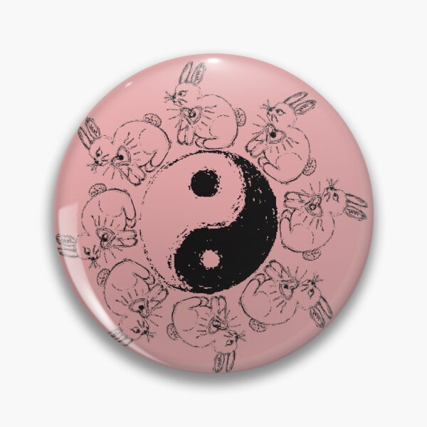 Item preview, Yin yang heart chakra bunny designed and sold by Sunny Apocalypse .