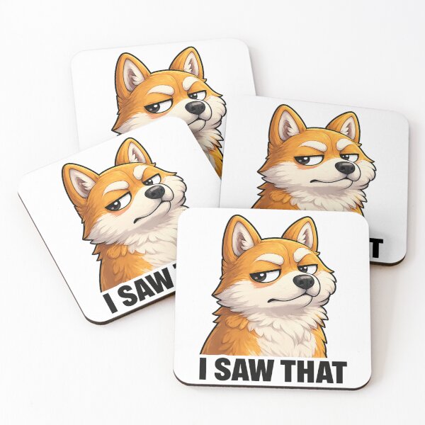 Item preview, Funny Side Eye Dog Meme Sticker - I Saw That Suspicious Shiba Inu Reaction Gift designed and sold by ArtByTripti.