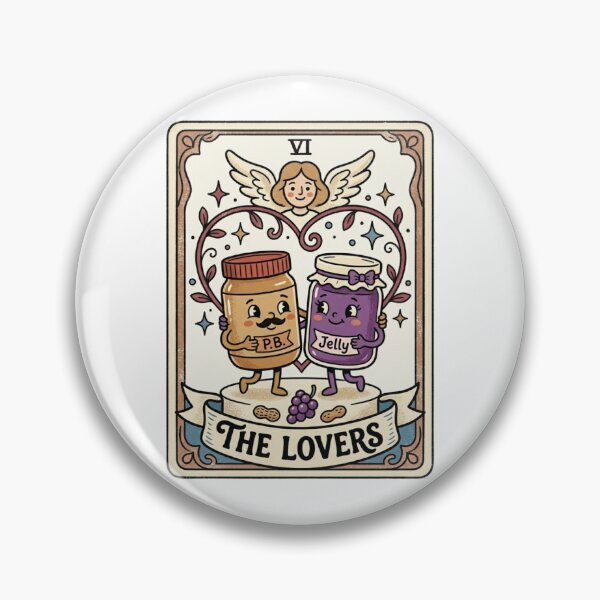 Item preview, Peanut Butter and Jelly Lovers Tarot Card Graphic – Cute PB&J Soulmate Design designed and sold by TheStephanieRome.