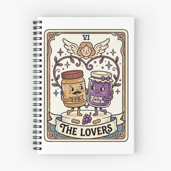 Item preview, Peanut Butter and Jelly Lovers Tarot Card Graphic – Cute PB&J Soulmate Design designed and sold by TheStephanieRome.