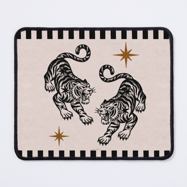 Item preview, Twin Tigers – Vintage Traditional Tattoo designed and sold by prikanashiro.