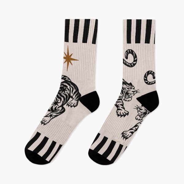 Item preview, Twin Tigers – Vintage Traditional Tattoo designed and sold by prikanashiro.