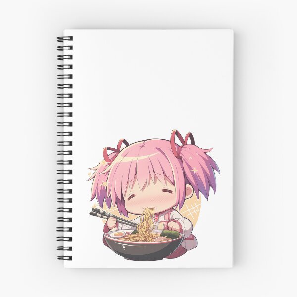 Item preview, Madoka Kaname Magia Record Kawaii Ramen Chibi Pink Comfort designed and sold by mildaclairmo.