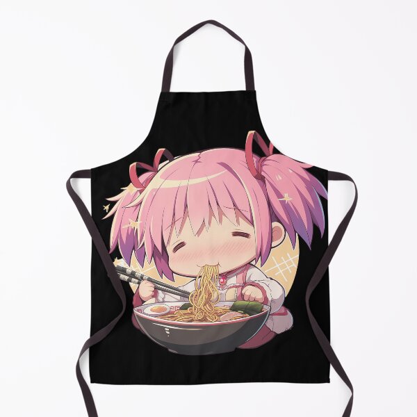 Item preview, Madoka Kaname Magia Record Kawaii Ramen Chibi Pink Comfort designed and sold by mildaclairmo.