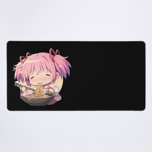 Item preview, Madoka Kaname Magia Record Kawaii Ramen Chibi Pink Comfort designed and sold by mildaclairmo.