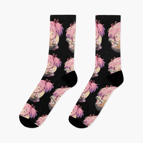Item preview, Madoka Kaname Magia Record Kawaii Ramen Chibi Pink Comfort designed and sold by mildaclairmo.