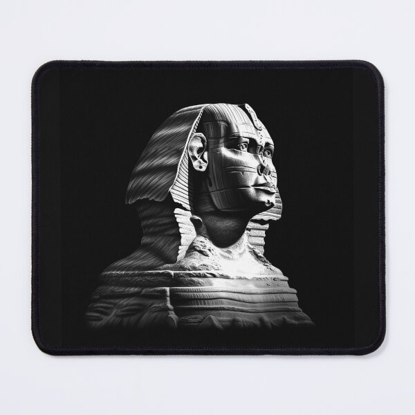 Item preview, Black and White Egyptian Sphinx Statue Ancient Monument Art designed and sold by inkoutninja.