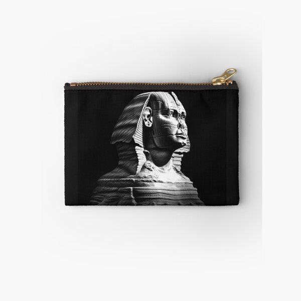 Item preview, Black and White Egyptian Sphinx Statue Ancient Monument Art designed and sold by inkoutninja.