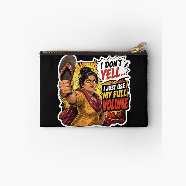 Item preview, “I Don’t Yell… I Just Use My Full Volume” Funny Desi Mom Sticker designed and sold by Sidra digital art 8277237.