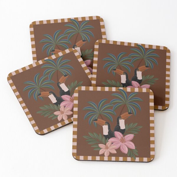 Item preview, Tropical Toucan Birds with Flowers – Botanical Jungle Art designed and sold by prikanashiro.