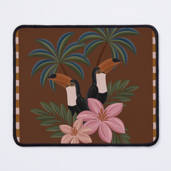 Item preview, Tropical Toucan Birds with Flowers – Botanical Jungle Art designed and sold by prikanashiro.