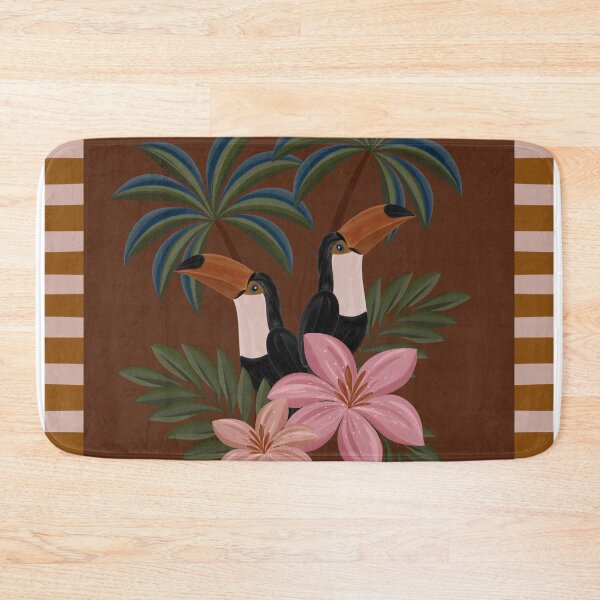 Item preview, Tropical Toucan Birds with Flowers – Botanical Jungle Art designed and sold by prikanashiro.