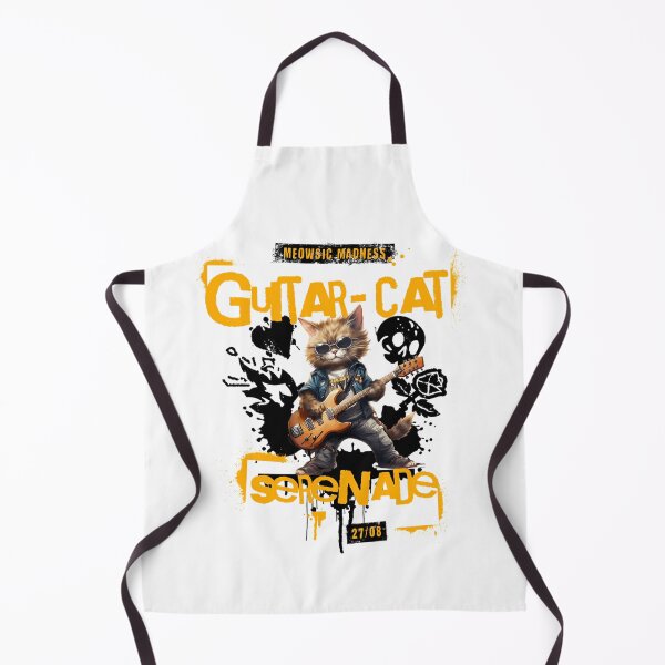Item preview, Rock cat playing guitar  designed and sold by onetowshop.