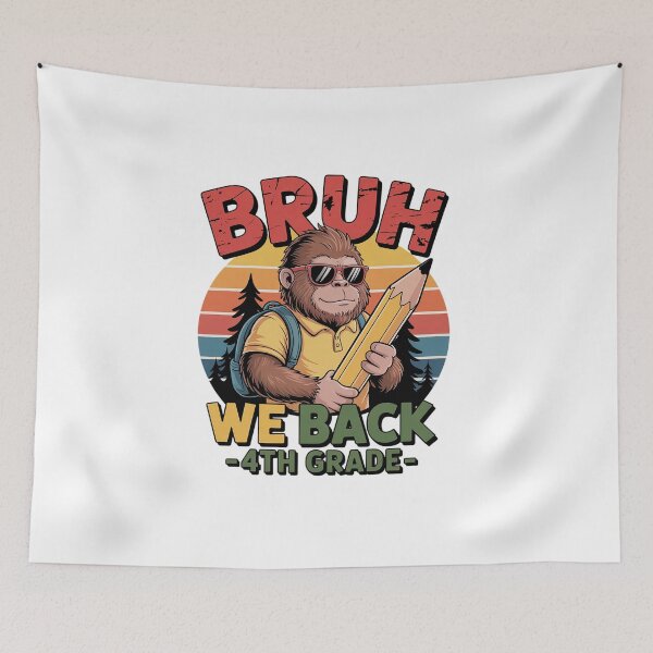 Item preview, 4th Grade Boy Bigfoot Sasquatch Bruh We Back 4th Grade designed and sold by BlassmausArt.