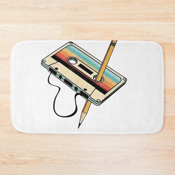 Item preview, Retro Cassette Tape and Pencil - Vintage Music Nostalgia designed and sold by ramo7.
