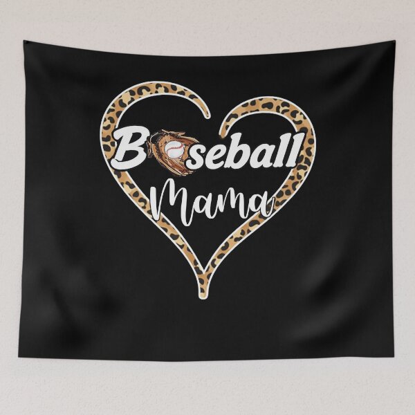 Item preview, Leopard Heart Baseball Mama Shirt designed and sold by KIROSALS.