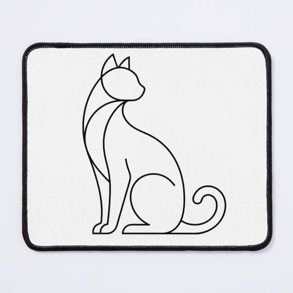Item preview, Geometric cat illustration designed and sold by Pulpa-grafica.