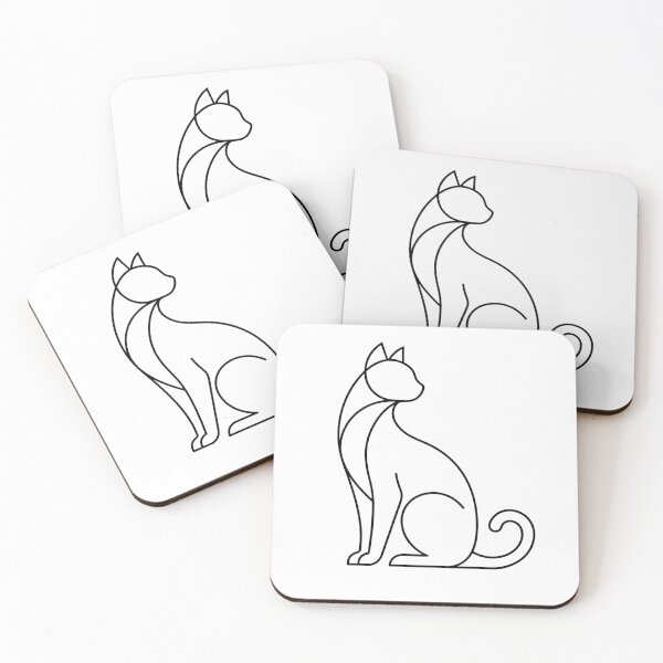 Item preview, Geometric cat illustration designed and sold by Pulpa-grafica.