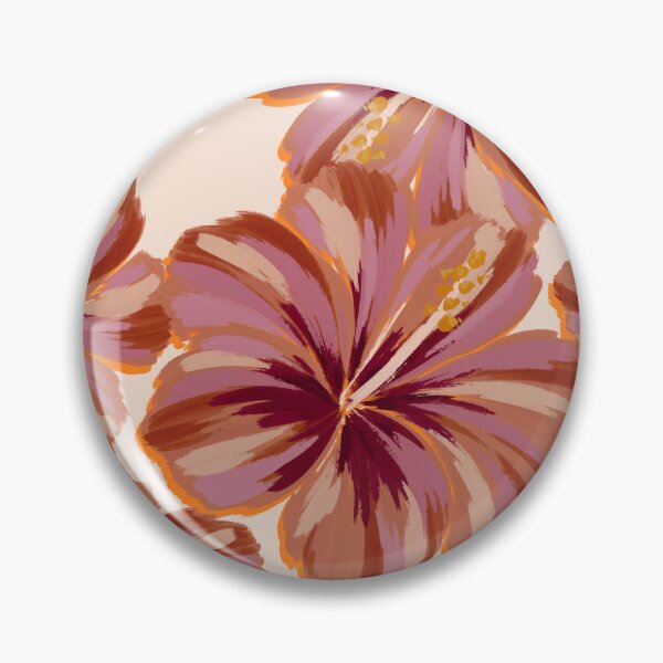 Item preview, Terracotta Hibiscus Tropical Floral Pattern designed and sold by prikanashiro.