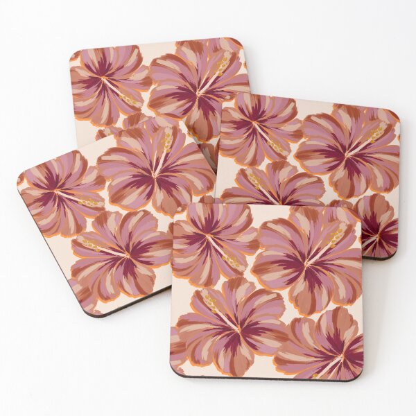 Item preview, Terracotta Hibiscus Tropical Floral Pattern designed and sold by prikanashiro.