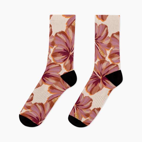 Item preview, Terracotta Hibiscus Tropical Floral Pattern designed and sold by prikanashiro.