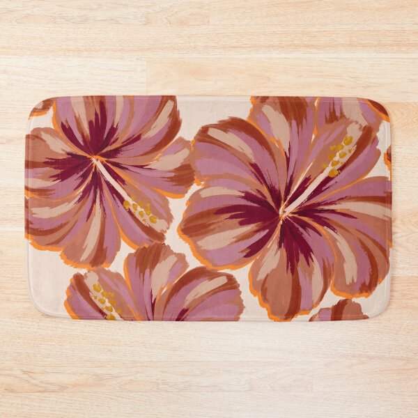 Item preview, Terracotta Hibiscus Tropical Floral Pattern designed and sold by prikanashiro.
