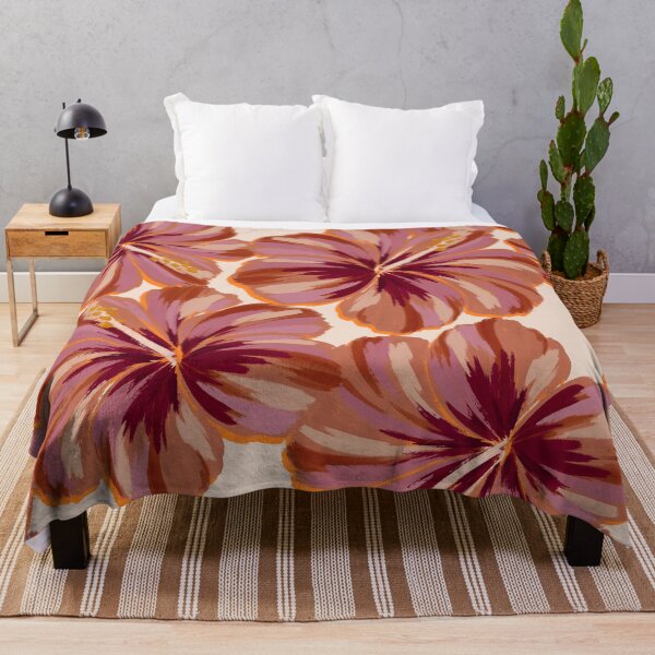 Item preview, Terracotta Hibiscus Tropical Floral Pattern designed and sold by prikanashiro.