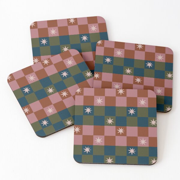 Item preview, Celestial Checker – Retro Star Pattern designed and sold by prikanashiro.